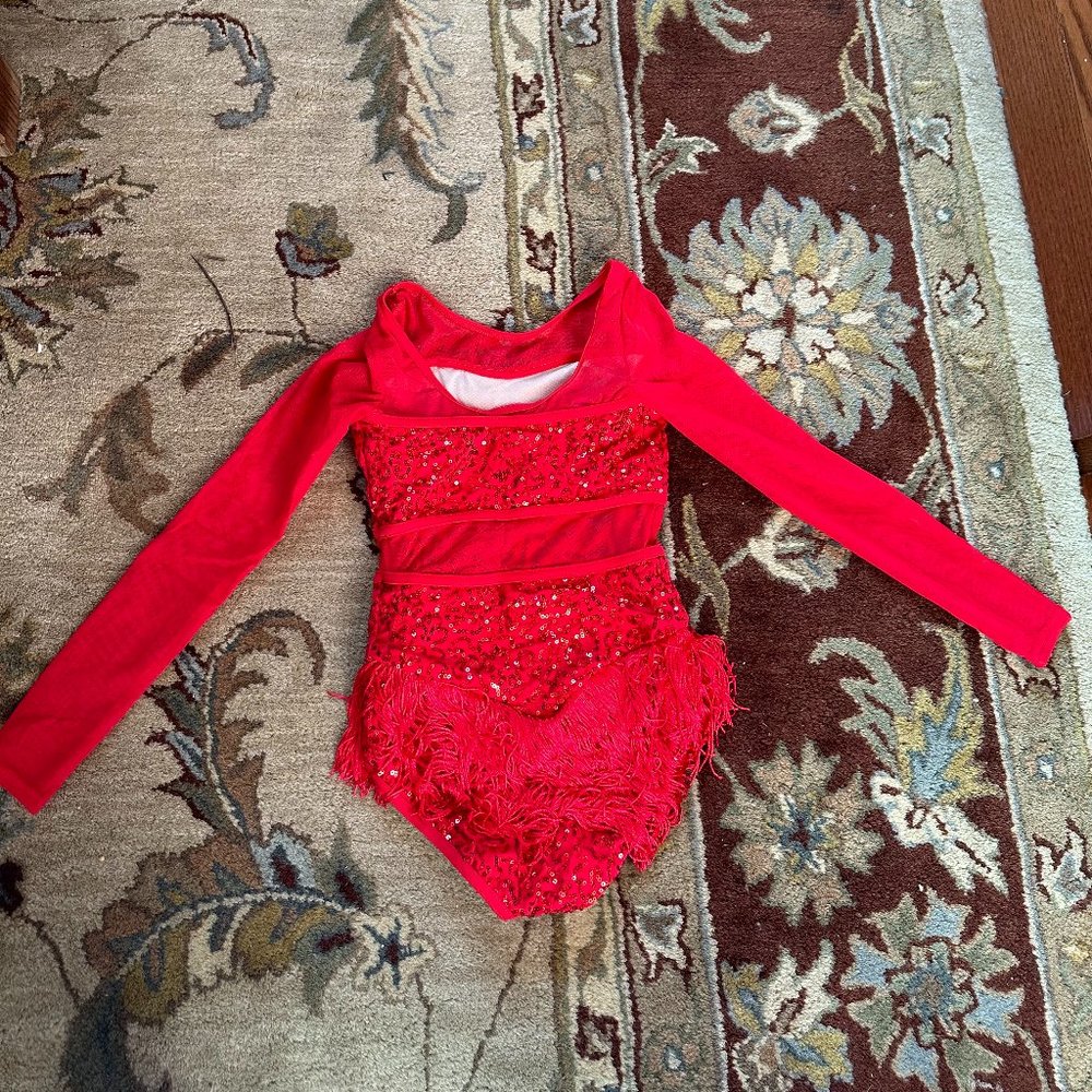 Red sequin fringe - Picture 2 of 2